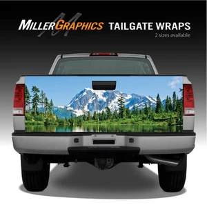 Mountains Lake Scenery #2 Landscape Truck Tailgate Vinyl Graphic Decal Wrap - Picture 1 of 3