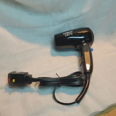 Conair Compact Travel Hair Dryer 1875 Watt 125 Or 250 VAC Cool Feature Foldable  - Image 1 of 4