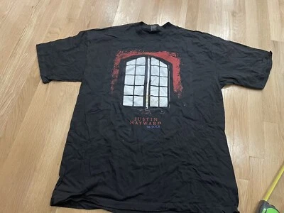 Camisa Negra XL De Colección Justin Hayward Banda Música Gigante 1998 Gira Foto 1 de 4