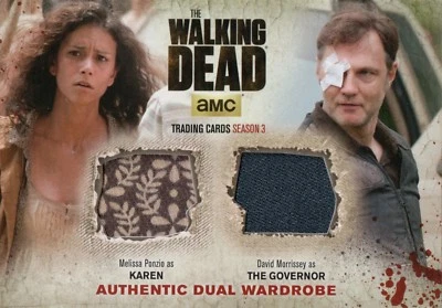 The Walking Dead Season 3, Karen/The Governor Authentic Dual Wardrobe Card DM3 - Image 1 of 2