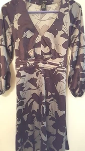 Mixit Ladies Size 4 Purple & Gray Floral Dress Nwts Rtl $80 - Picture 1 of 6
