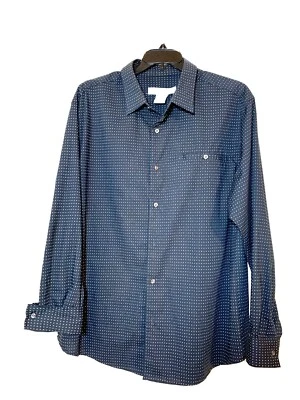 Camisa Para Hombres Irvine Park Negra Gris/Crema Punteada Manga Larga Con Botones XL Foto 1 de 4