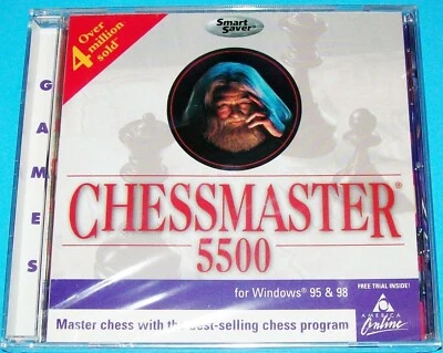 NEW & SEALED CHESSMASTER 5500 - WINDOWS 95 & 98 - INTERACTIVE CHESS DATABASE - Image 1 of 2