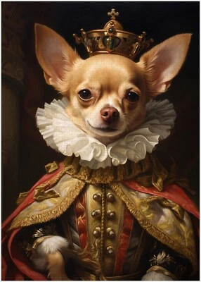 Chihuahua Royal King Jigsaw Puzzle 300/500/1000 Piece - Image 1 of 3