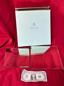 Juego de 2 Posavasos Espejados Vintage Partylite P7035 Cuadrados 8.5" y 7" - Imagen 1 de 4