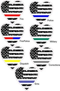 Emergency Service heart sticker - Picture 1 of 15