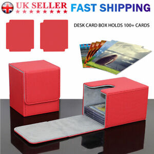 Deck Box 100 Card Side Load / MTG For Pokemon Yugioh Cards PU Leather 9 Colors