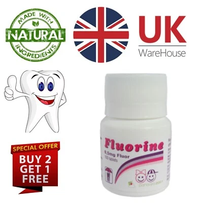 PANACEA 2001 Sodium Fluoride Tablets For Children Anti Tooth Decay Prevents Caries Cavities