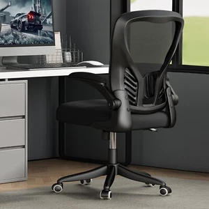 Executive Mesh Office Chair Swivel Home Desk Chair with Flip up Arms - Picture 1 of 16