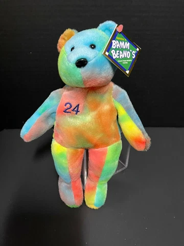 Ken Griffey Jr 1998 Salvino Bamm Beano's Beanie Bear #24 Tie Dye Plush NEW! Cover