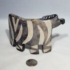 Curved Abstract Carved Stone Zebra Figurine 4" Tall