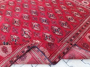 7x9 Türkmen Rug, Vintage Rug Red, Handmade Wool Rug, Gift Rugs For Living Room - Picture 1 of 10
