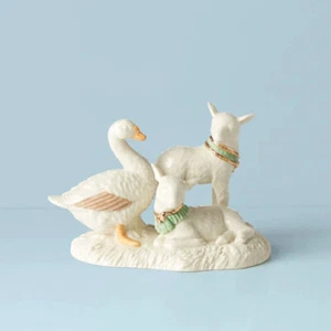 Lenox China FIRST BLESSING NATIVITY Goose & Lambs Porcelain Figurine - N/O - Picture 1 of 1