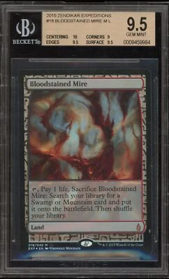 Magic the Gathering MTG Bloodstained Mire Zendikar Expeditions Foil #18 BGS 9.5 - Image 1 of 2