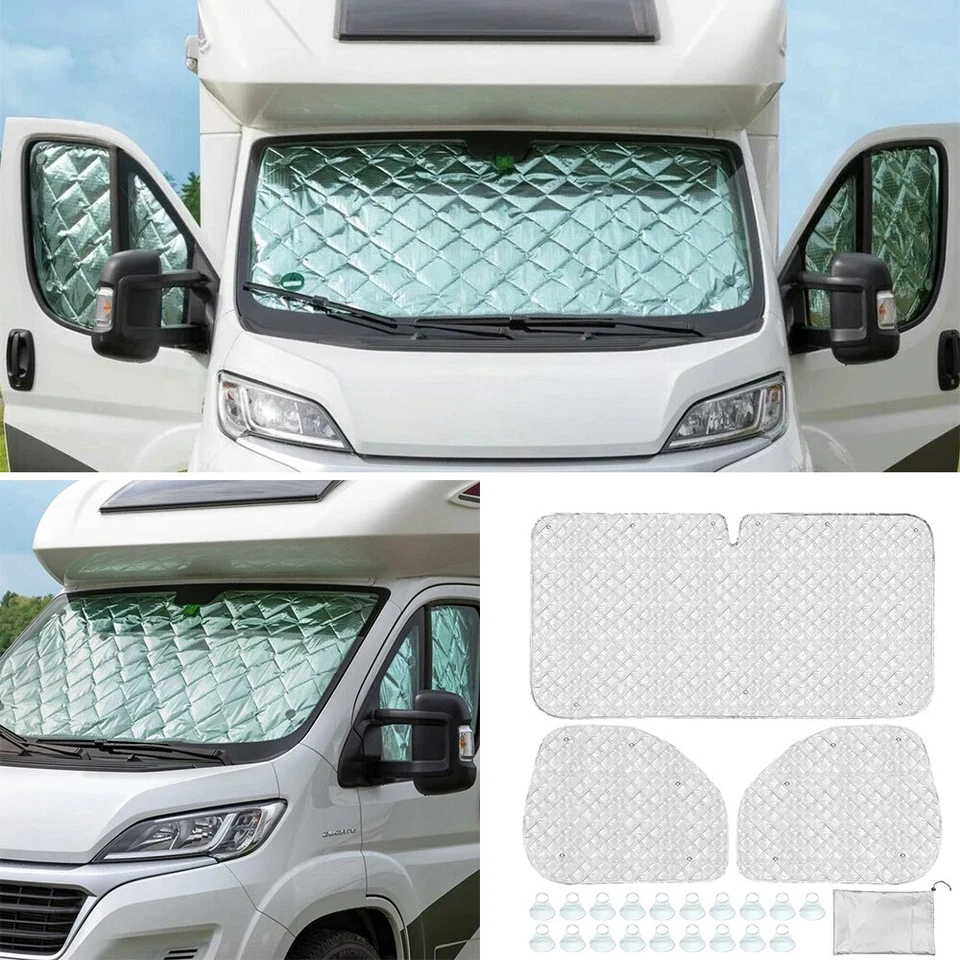 Car Sun Visors Internal Thermal Blinds Sunshades Cover For Fiat Ducato 2006-2022 Foto 1 de 4