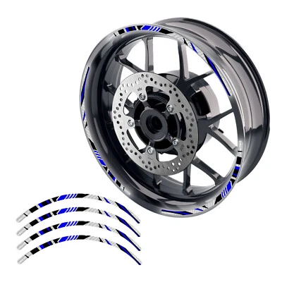 PEGATINA DE LLANTA REFLECTANTE SH01 AZUL 17 PULGADAS para Suzuki BANDIT GSF650 06 07 08-12 Foto 1 de 4