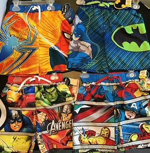 Choose Boys Size 4 Swim Trunks Spiderman, Batman, Marvel Thor Hulk Swimsuit UV50 - Picture 1 of 11