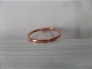 Solid Copper Band Ring CR40T - Sizes 4 to 13 - 1.5mm wide Our Thinnest Design. - Picture 1 of 3