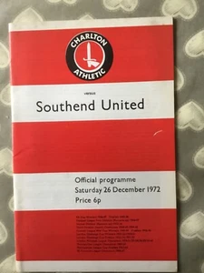 CHARLTON ATHLETIC v SOUTHEND UNITED 1972-73 - Picture 1 of 2