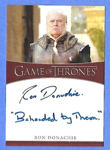 2021 Game Of Thrones Ser 2 Autograph Ron Donachie "Beheaded by Theon" Q 51-75 - Bild 1 von 2