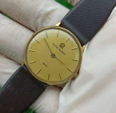 Movimiento suizo icónico MICHEL HERBELIN París original vintage años 90 cuerda manual Foto 1 de 4