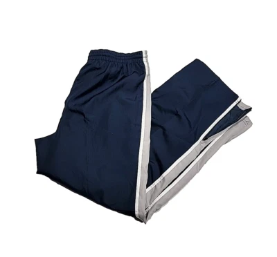 Pantalones de chándal vintage de malla forrados azul marino con cremallera al tobillo para hombre M 32-34 Foto 1 de 4