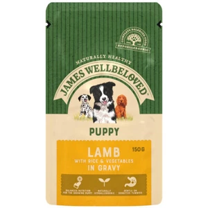Bolsa de comida para cachorros de cordero y arroz James Wellbeloved 10x150 g natural hipoalergénico - Imagen 1 de 7