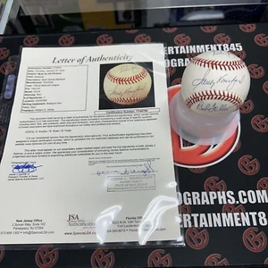 Sandy Koufax, Nolan Ryan & Bob Feller Signed ONLB JSA Cert - Picture 1 of 6