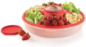 Tupperware Serving Center Set (Raspberry) Beautiful Spring Summer Color - Picture 1 of 3
