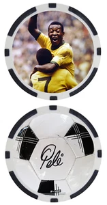 PELÈ - FÚTBOL LEGEND - SOCCER LEGEND - POKER CHIP - ***SIGNED*** - Picture 1 of 2