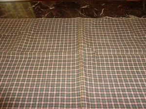 Antikes 19. Jh. Pennsylvania Homespun braun kariertes Stofftuch oder Taschentuch - Bild 1 von 3