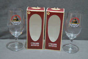 2x Birra Moretti Beer Schooner Glass 2/3 Pint New CE M20 Christmas Gift Box