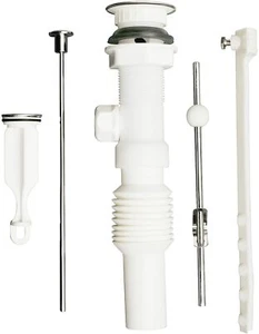 PLUMB PAK PP812-70 Flex 'N Fix Chrome Top 1-1/4-inch Lavatory Pop-Up Assembly - Picture 1 of 3