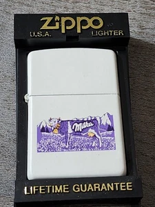 Vintage Milka Chocolate Food Advertising Zippo Lighter 1994 UNSTRUCK - Picture 1 of 6
