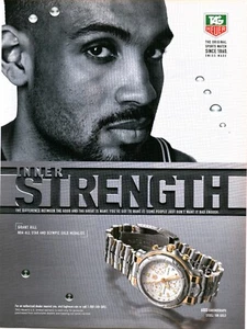 Anuncio impreso 1999 - anuncio de reloj Tag Heuer - Grant Hill NBA All Star - cronógrafo 6000 - Imagen 1 de 1