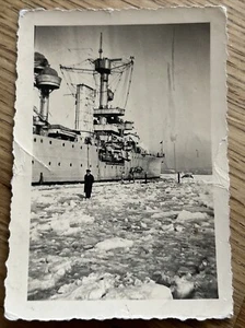 Foto Wk2 Marine Soldaten Marine Kriegsschiff Im Eis Fest - Bild 1 von 3