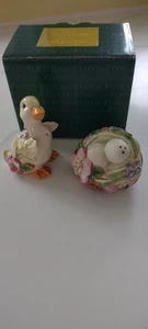 Fitz & Floyd Classics “Garden ” Salt & Pepper Shakers – New in Box 1990s - Picture 1 of 13