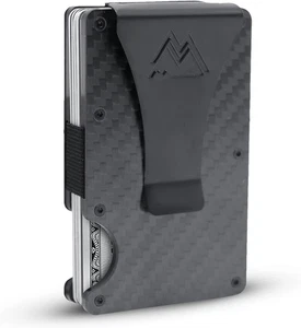 Mountain Voyage Co Slim RFID Wallet - Minimalist Carbon Fiber Card Holder - Bild 1 von 9