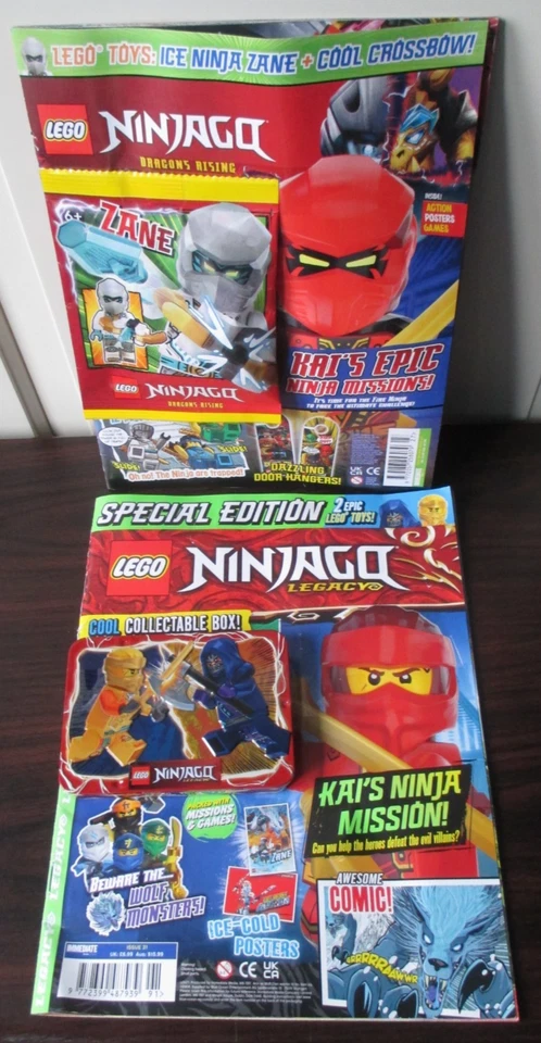 Zane Lego 127 Issue 31 Ninjago Magazine Special Ed. Arin vs Wolf Mask Guard Tin - Image 1 of 3