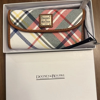 Dooney & Bourke Tartan Continental 手包钱包 Festive — 第 1/4 张图片
