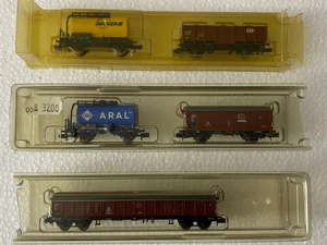 Minitrix Spur N 5 X Güterwagen Set  Minitrix Güterwagen N  5 Teilig Top - Bild 1 von 12