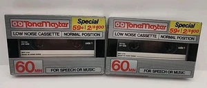 Two (2) 60 Minute Blank ToneMaster Cassette Tapes - NEW SEALED - Bild 1 von 2