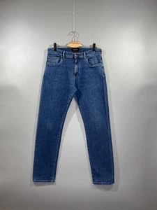 ERMENEGILDO ZEGNA Men's Tapered Narrow Fit Cotton Blend Classic Blue Jeans Sz 33 - Picture 1 of 24