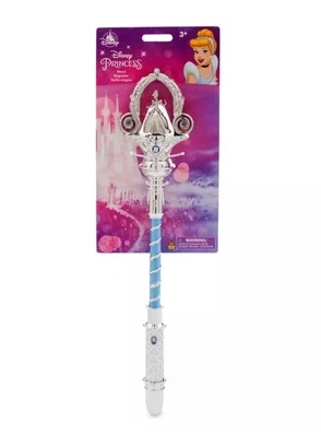 Disney Princess CINDERELLA Light-Up Wand NEW Silver And Blue Costume Accessory - Image 1 of 4