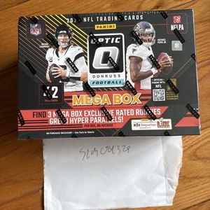 New 2024 Panini NFL Optic Donruss Football Trading Card Mega Box Shipping Asap - Picture 1 of 6