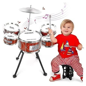 Toy Drum Kit for Kids 3-5 Upgraded Toddler Rock Drum Set with 5 Drums Musical - Picture 1 of 7