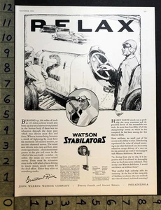 1926 HARRY HARTZ RACECAR DRIVER GRANTLAND RICE SPORT WATSON STABILATOR AD FC8803 - Picture 1 of 1