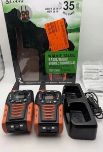 Used* Cobra ACXT645 Waterproof Walkie Talkies 35Mi Rechargeable 2-Way Radio 2-PK - Picture 1 of 13