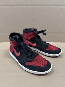 Nike Air Jordan 1 Retro High OG Flyknit Bred 2017 Men Sz 10 Black Red 919704 001 - Picture 1 of 8
