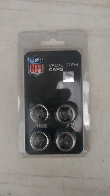 Nuevas tapas de vástago de válvula de neumático con acabado cromado para auto camión NFL Las Vegas Raiders Foto 1 de 4